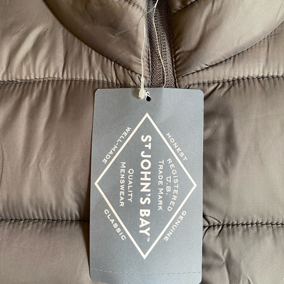 St. John's Bay Black Quilted Puffer Jacket with Stand-Up Collar. NWT - Picture 2 of 7